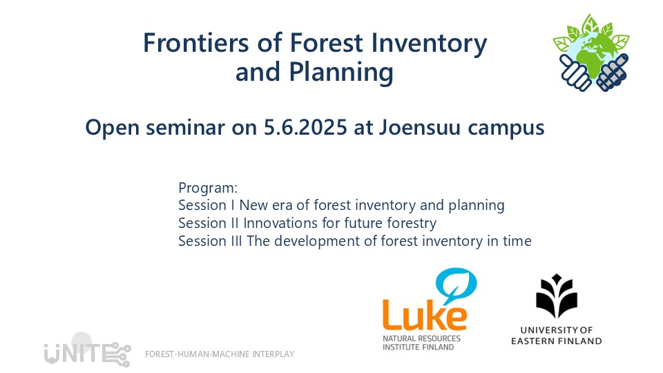 Open Seminar 5.6.: FRONTIERS OF FOREST INVENTORY AND PLANNING